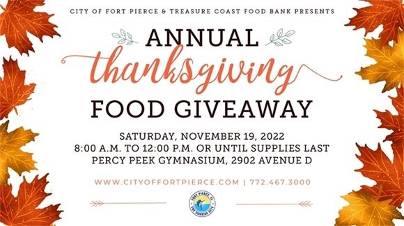 annual thanksgiving food giveaway flyer